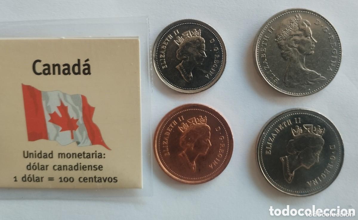 Moedas antigas da Am&eacute;rica: LOTE DE CUATRO MONEDAS CANAD&Aacute; 5 CENTAVOS 1975 Y 1- 5 -10 CENTAVOS 1999 SIN CIRCULAR EN SU BLISTER