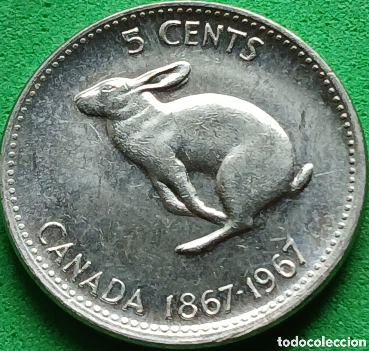 Monedas antiguas de Am&eacute;rica: Canad&aacute; 5 cents 1967 km#66 Confederaci&oacute;n Canadiense