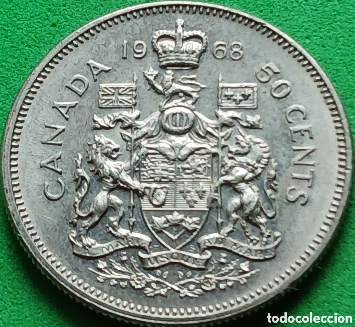 Monedas antiguas de Am&eacute;rica: Canad&aacute; 50 cents 1968 km#75.1