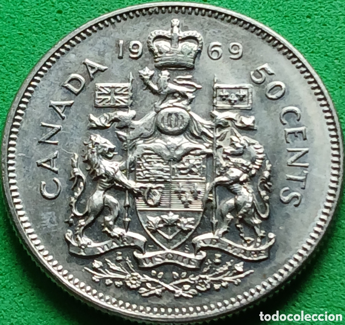 Monedas antiguas de Am&eacute;rica: Canad&aacute; 50 cents 1969 km#75.1
