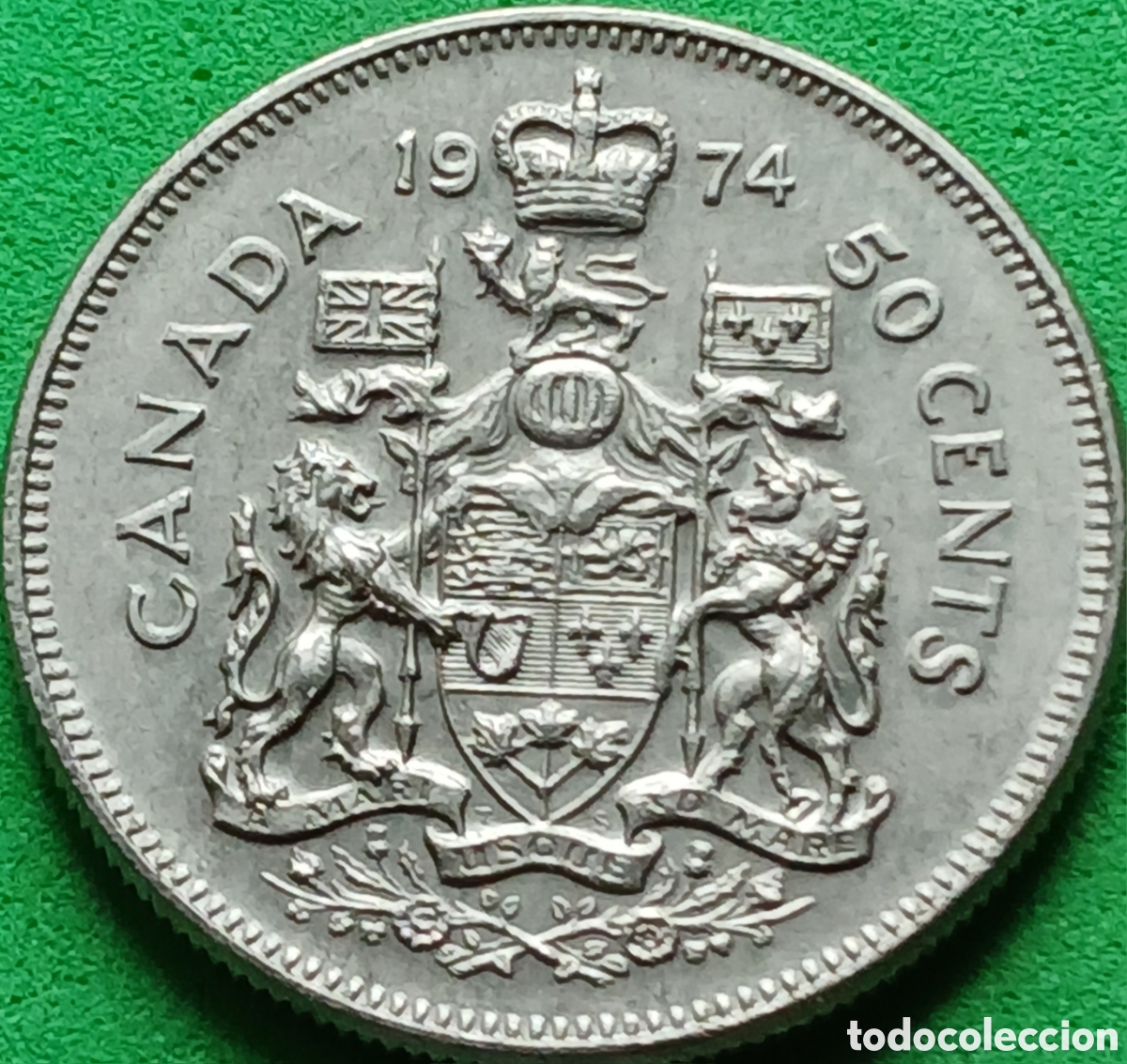 Monedas antiguas de Am&eacute;rica: Canad&aacute; 50 cents 1974 km#75.1
