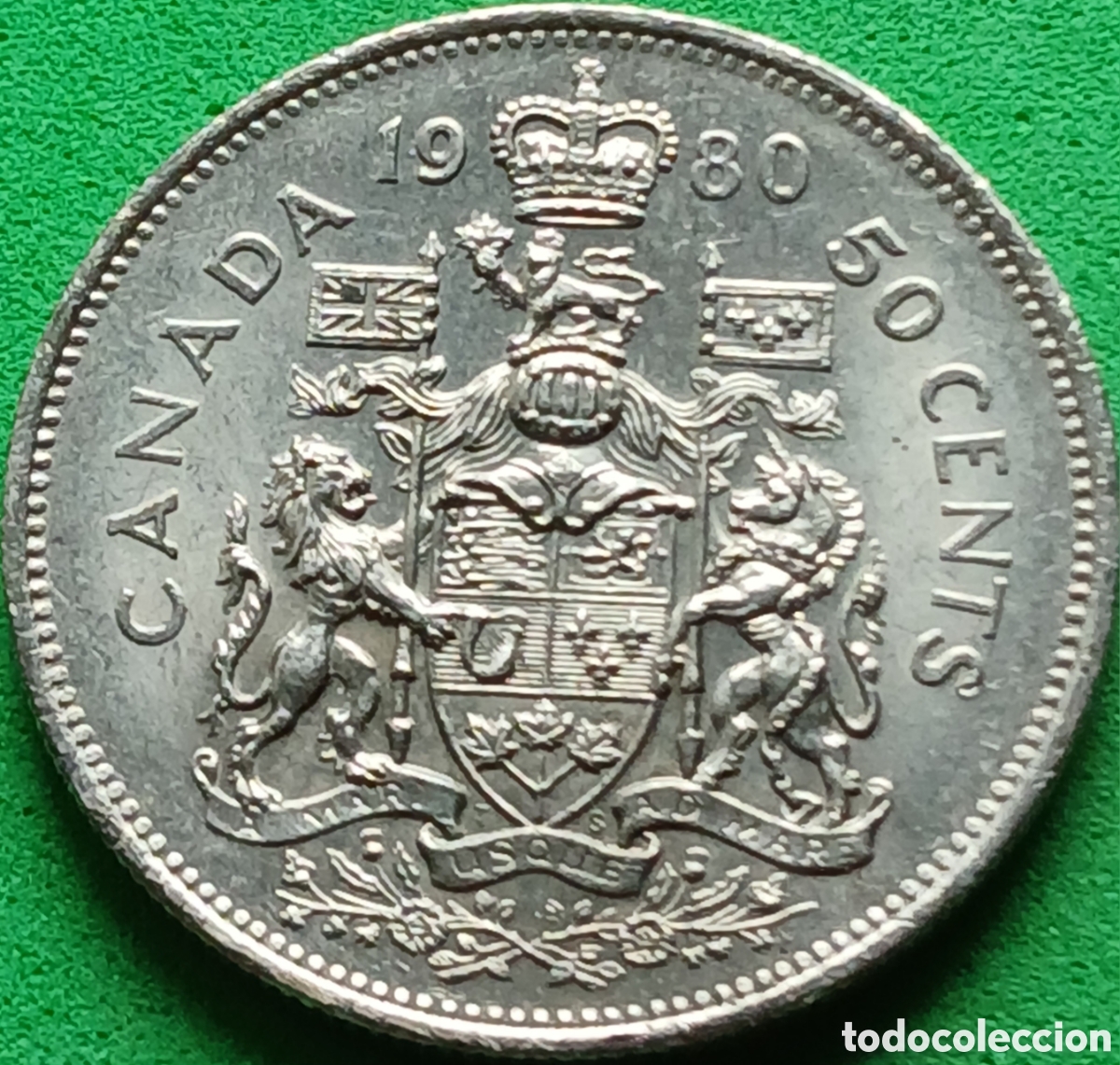 Monedas antiguas de Am&eacute;rica: Canad&aacute; 50 cents 1980 km#75.3 poco com&uacute;n
