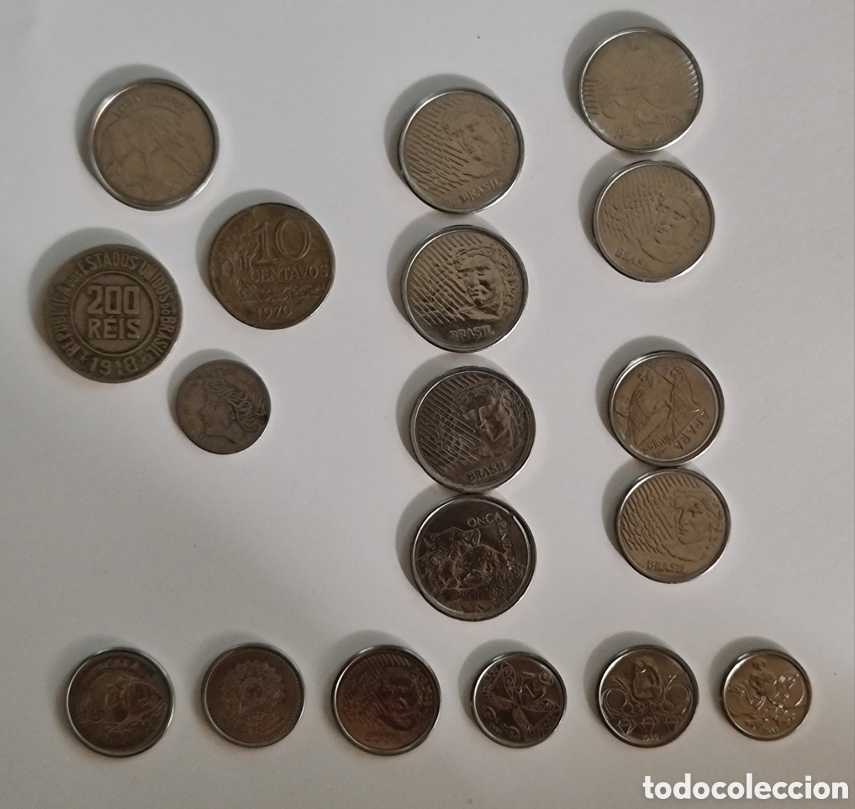 Monedas antiguas de Am&eacute;rica: Lote de monedas antiguas y vintage de Brasil y colecci&oacute;n internacional &bull; 1918 &bull; Diferentes &eacute;pocas