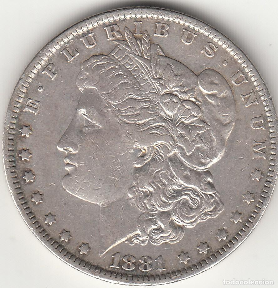 Alte M&uuml;nzen aus Amerika: ESTADOS UNIDOS: DOLLAR MORGAN 1881 O / PLATA