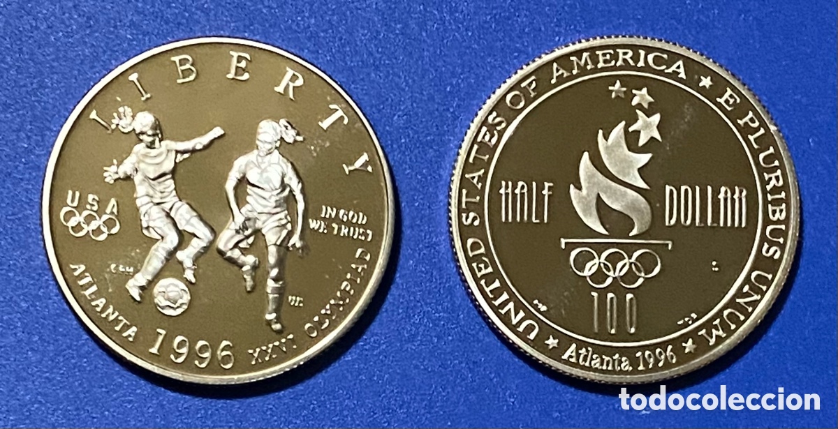 Monedas antiguas de Am&eacute;rica: USA Atlanta 1996 1/2 Dolar Futbol Estados Unidos