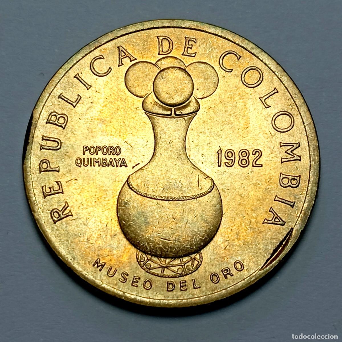 Monedas antiguas de Am&eacute;rica: ⚜️ BBE5 3. Colombia. 20 pesos 1982