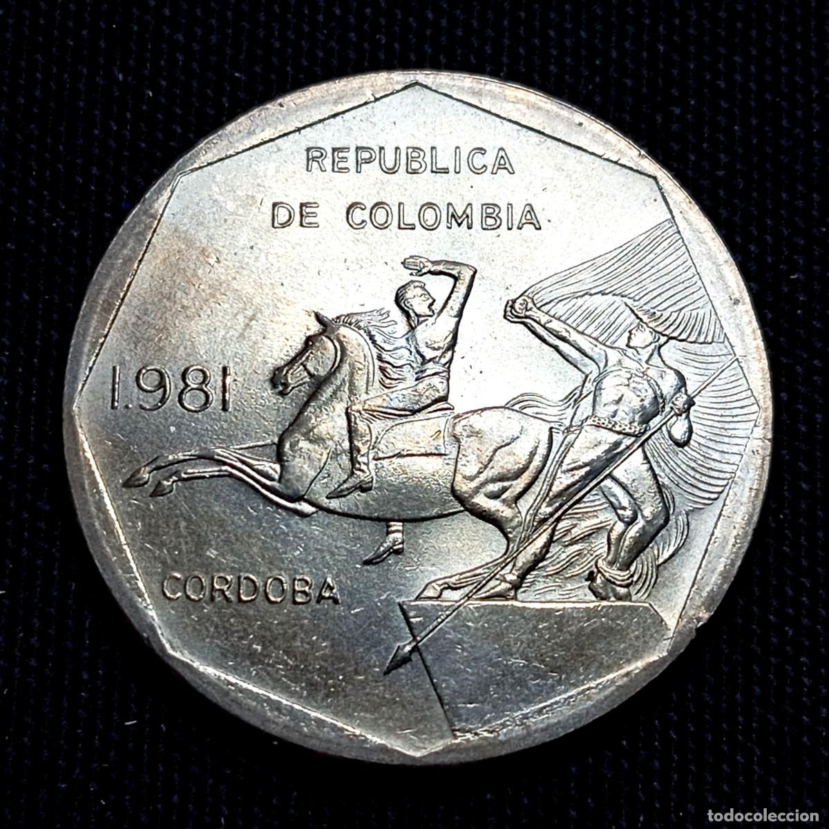 Monedas antiguas de Am&eacute;rica: ⚜️ BBE5 2. Colombia. 10 pesos 1981