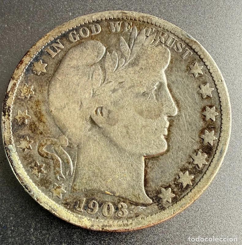Monedas antiguas de Am&eacute;rica: 1/2 dolar Half dollar Barber 1903-O