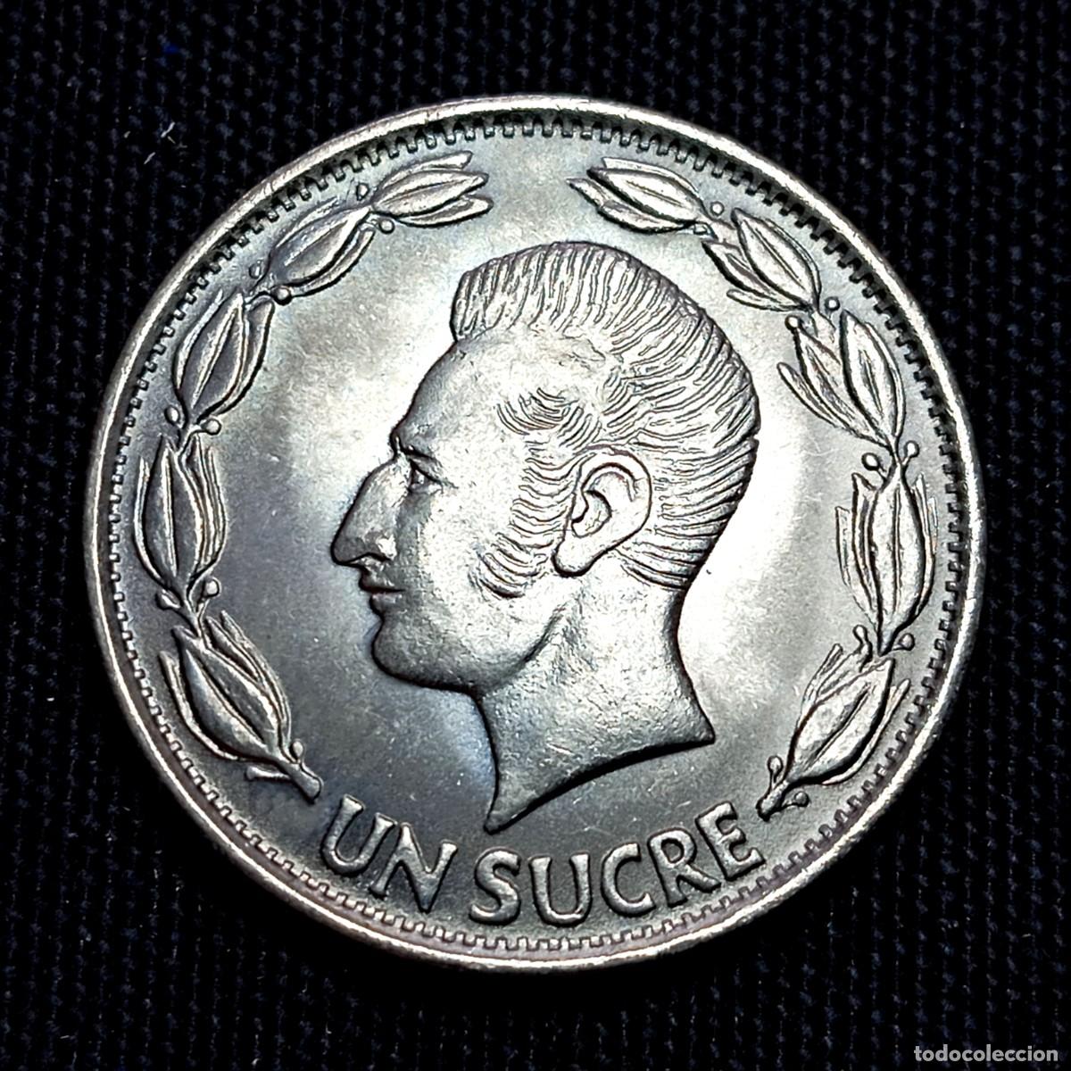 Monedas antiguas de Am&eacute;rica: ⚜️ BBE4 7. Ecuador. 1 sucre 1979