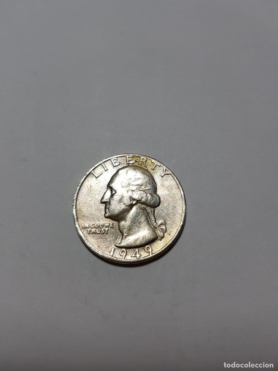 Monedas antiguas de Am&eacute;rica: ESTADOS UNIDOS -1/4 DOLAR 1949-PLATA