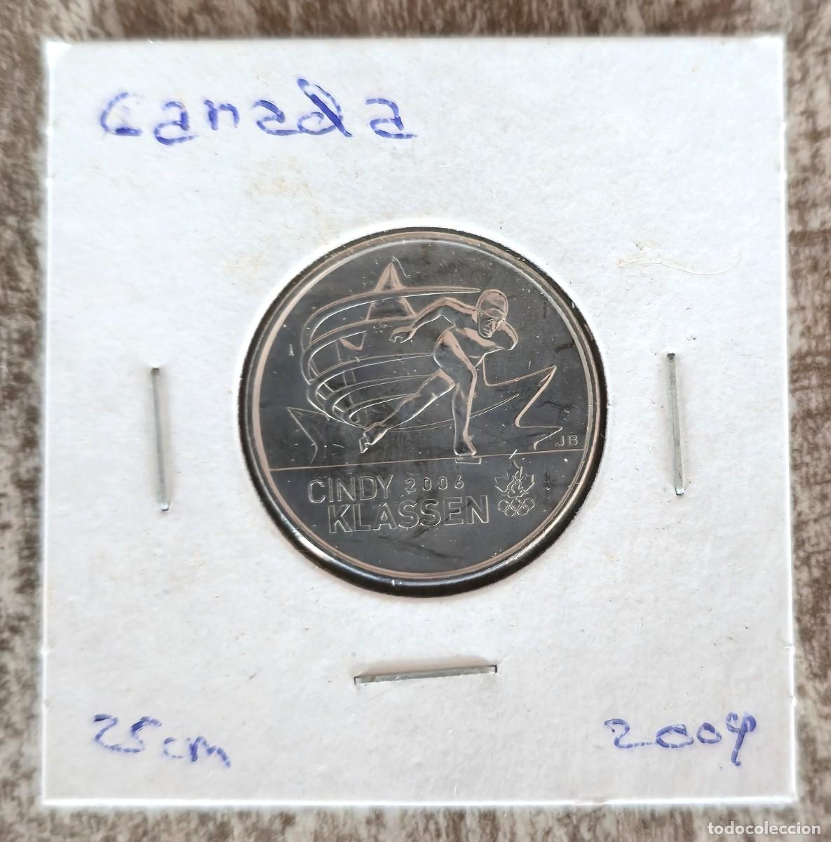 Monete antiche di America: MONEDA DE CANADA 2009 - 25 CENTAVOS HOCKEY SOBRE HIELO MASCULINO - MONEDA ENCARTONADA