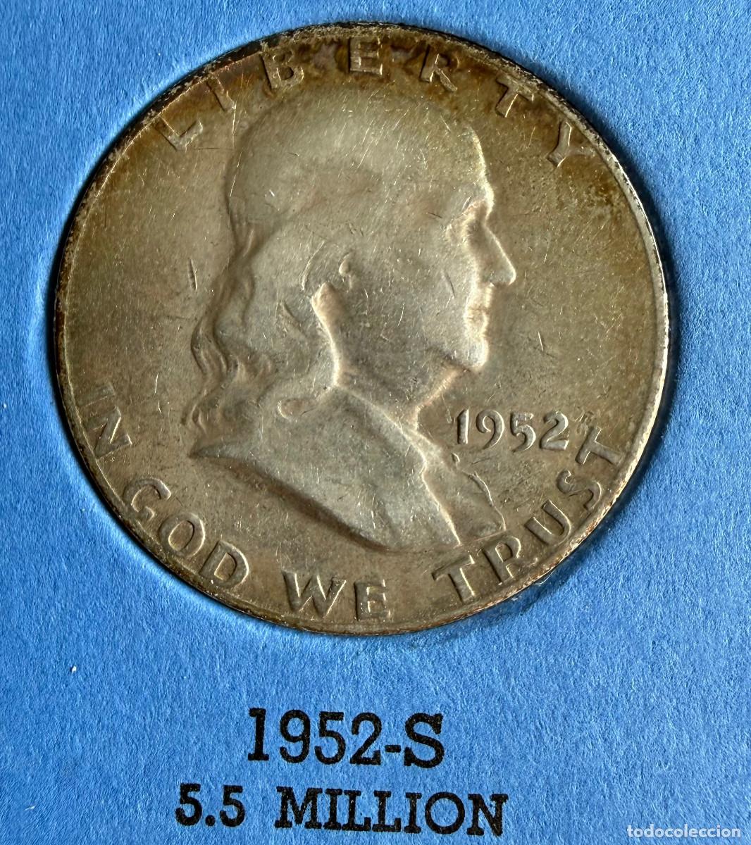 Monedas antiguas de Am&eacute;rica: Medio d&oacute;lar Franklin de 1952-S