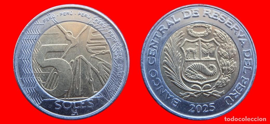 Monedas antiguas de Am&eacute;rica: 5 NUEVOS SOLES 2025 PERU-144876
