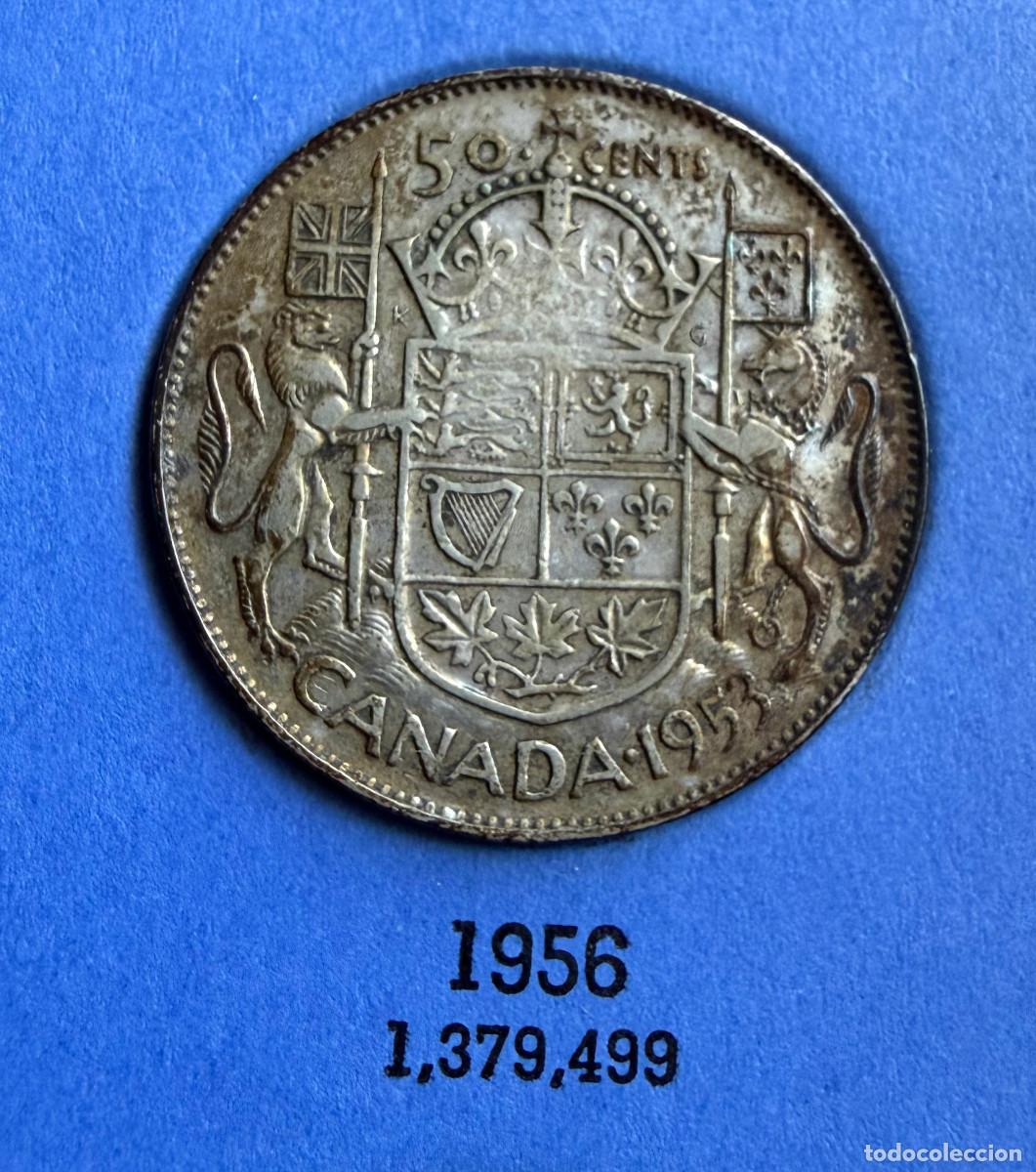 Monedas antiguas de Am&eacute;rica: Canad&aacute; 50 Centavos 1953
