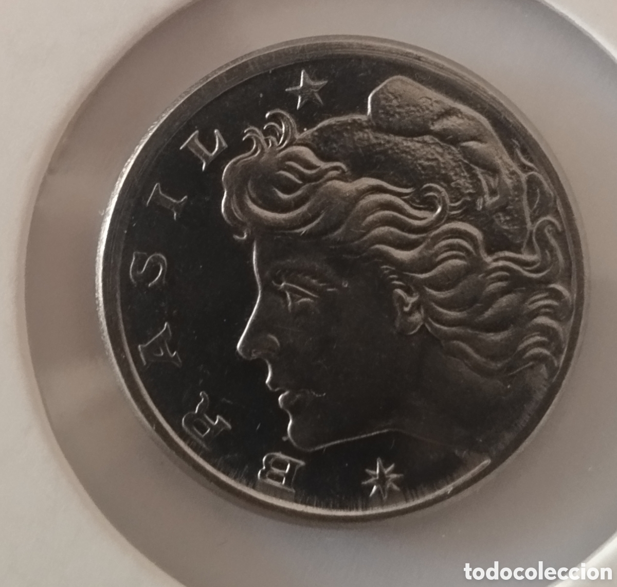 Moedas antigas da Am&eacute;rica: MONEDA DE BRASIL 10 CENTAVOS 1975