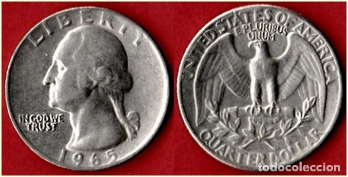 Monedas antiguas de Am&eacute;rica: 1965 - ESTADOS UNIDOS - GEORGE WASHINGTON - 1/4 DE DOLAR - KM # 164a