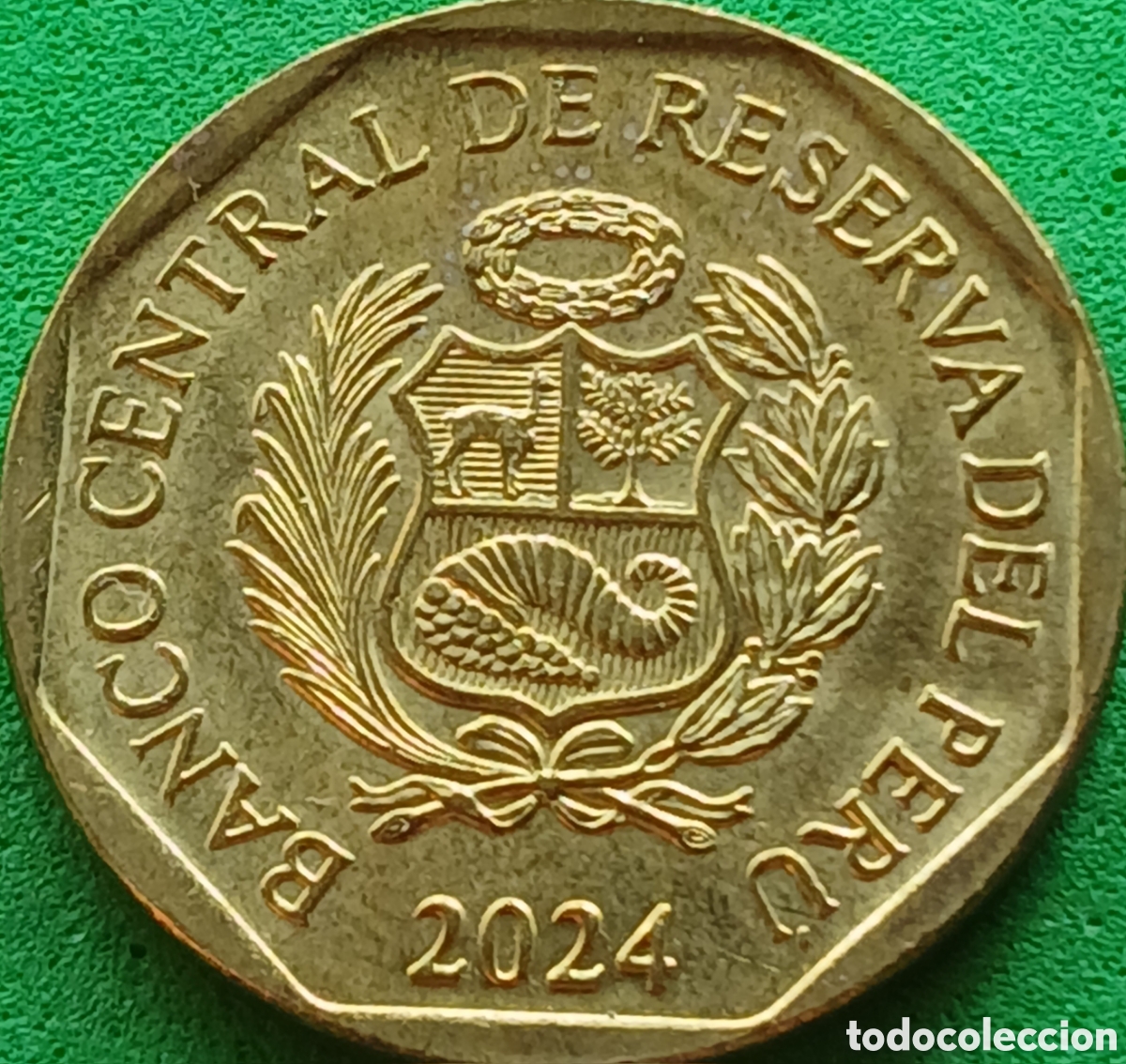 Monedas antiguas de Am&eacute;rica: Per&uacute; 20 centimos 2024 km#306.4 poco com&uacute;n