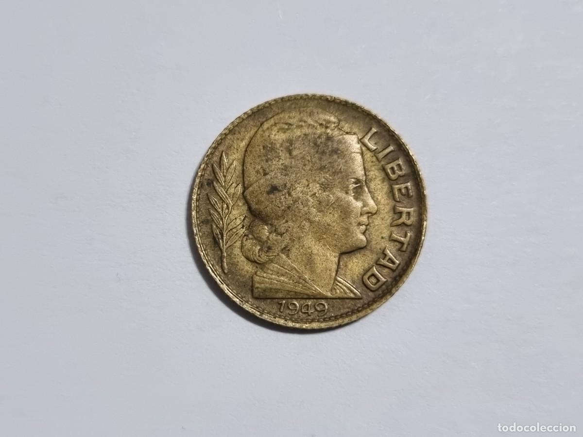 Monedas antiguas de Am&eacute;rica: Antigua Moneda Republica Argentina 10 Centavos 1949 Libertad Coleccionista