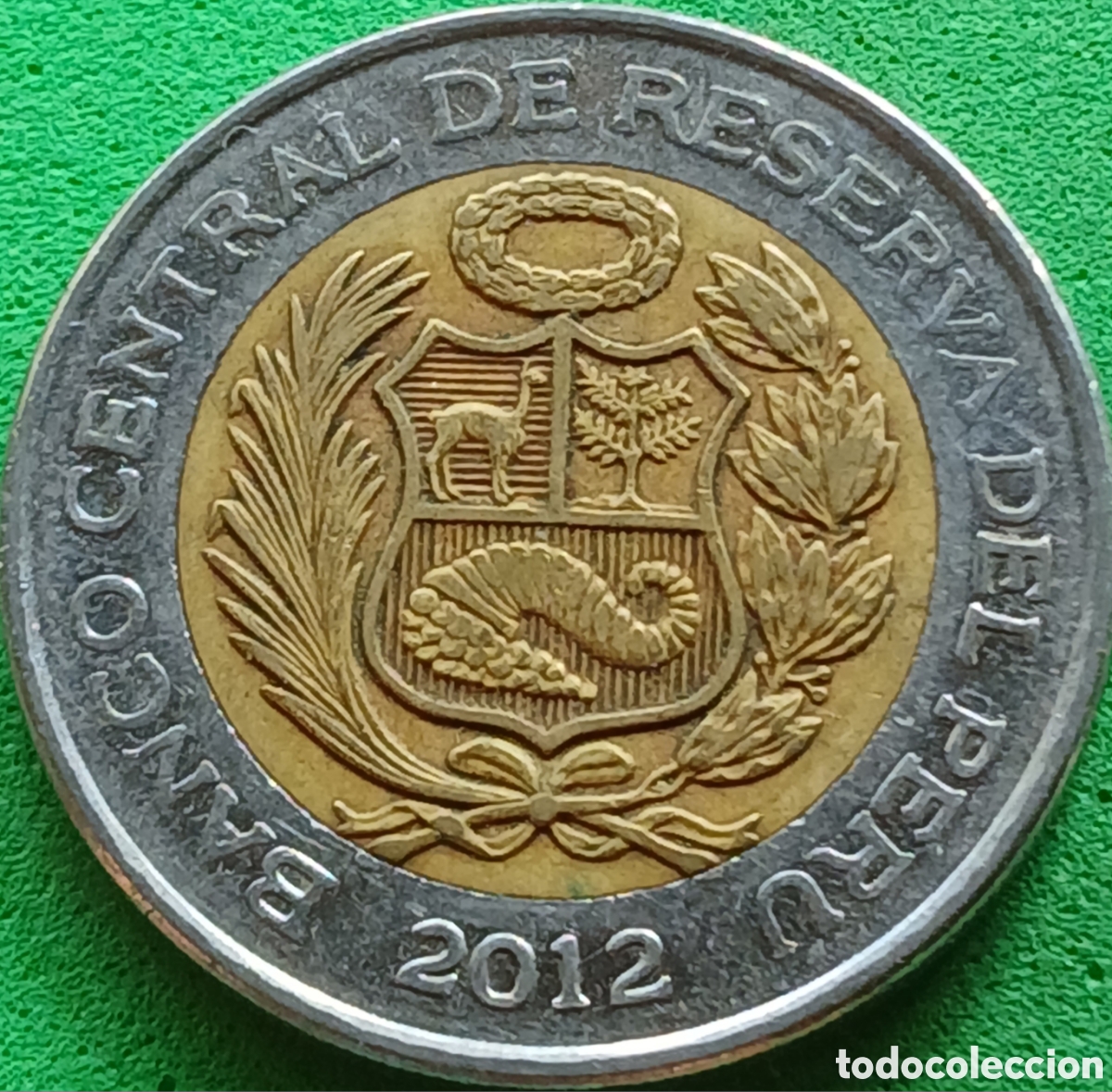 Monedas antiguas de Am&eacute;rica: Per&uacute; 5 nuevos soles 2012 km#344