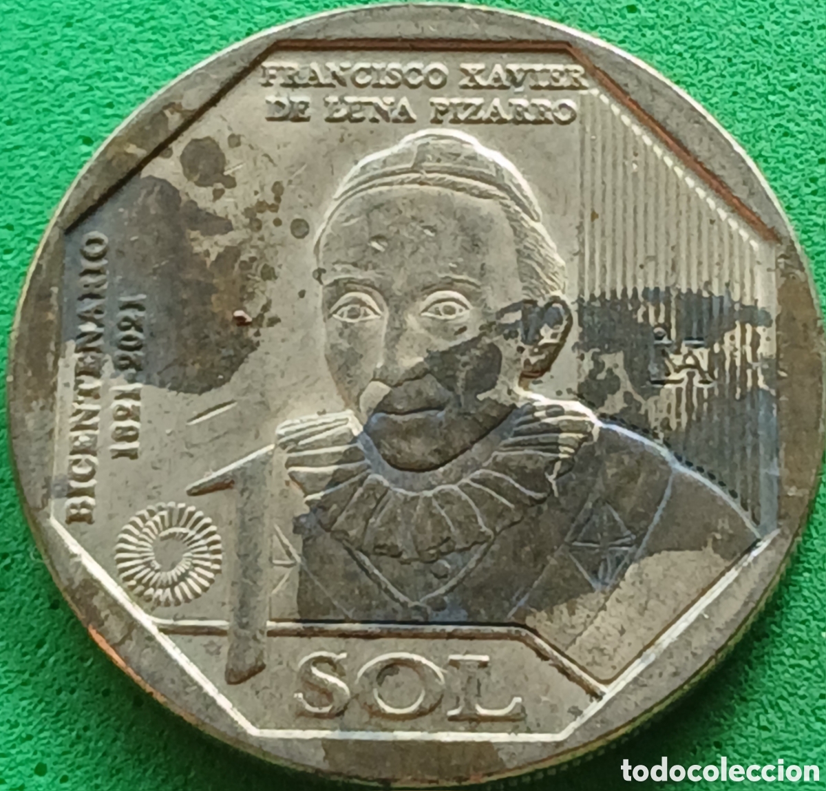 Monedas antiguas de Am&eacute;rica: Per&uacute; 1 sol 2023 UC#122 Francisco Xavier de Luna Pizarro