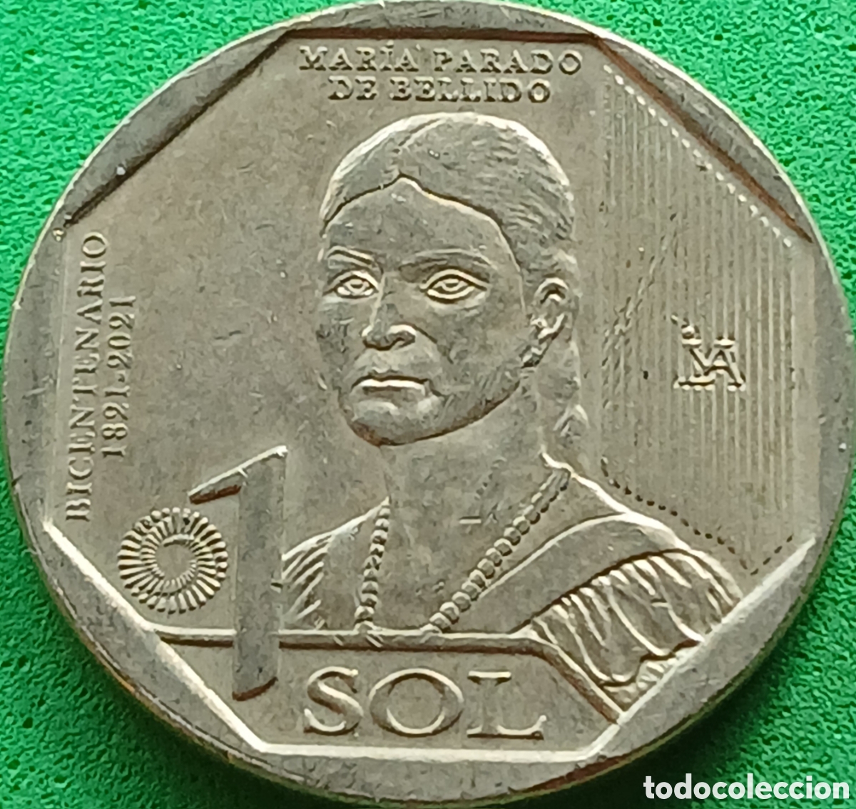 Monedas antiguas de Am&eacute;rica: Per&uacute; 1 sol 2020 UC#116 Maria Parado de Bellido
