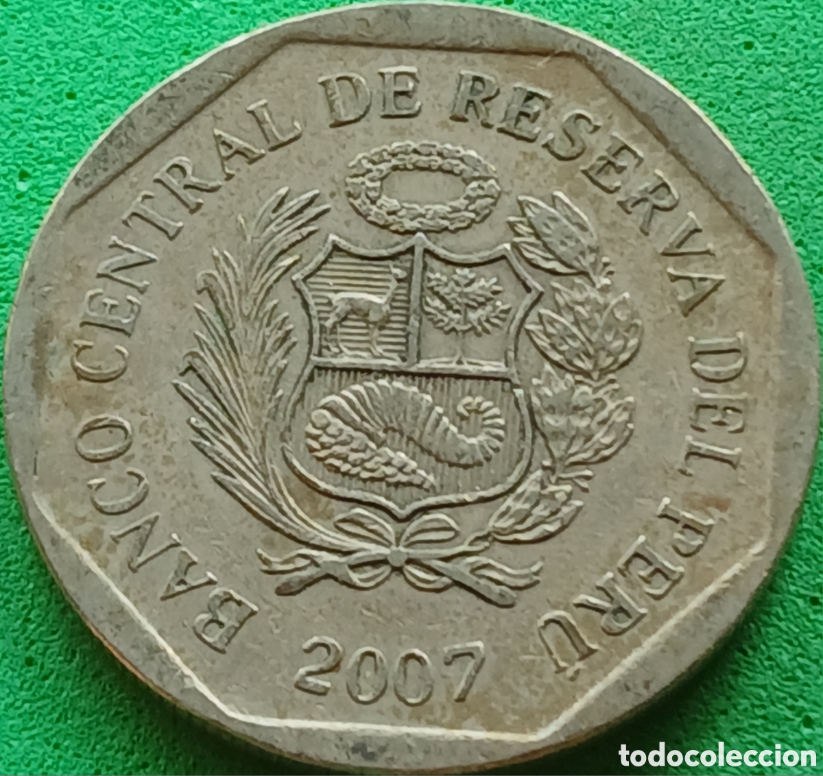 Monedas antiguas de Am&eacute;rica: Per&uacute; un nuevo sol 2007 km#308.4