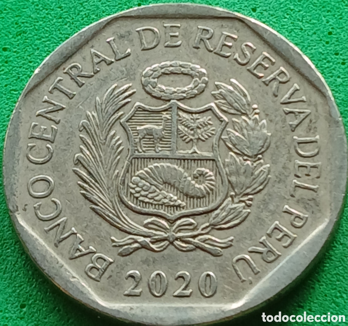 Monedas antiguas de Am&eacute;rica: Per&uacute; 1 sol 2020 km#395 poco com&uacute;n