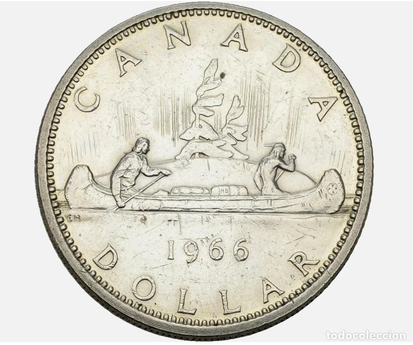 Monedas antiguas de Am&eacute;rica: CANADA 1 DOLAR 1966 ....... - Foto 2