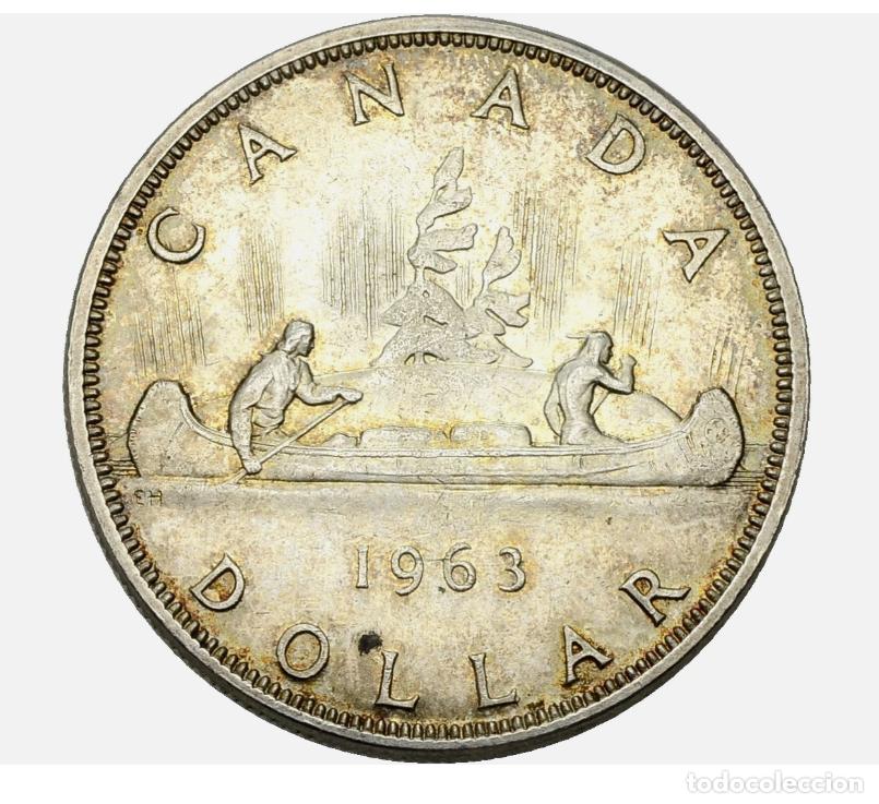 Monedas antiguas de Am&eacute;rica: CANADA 1 DOLAR 1963 ....... - Foto 2
