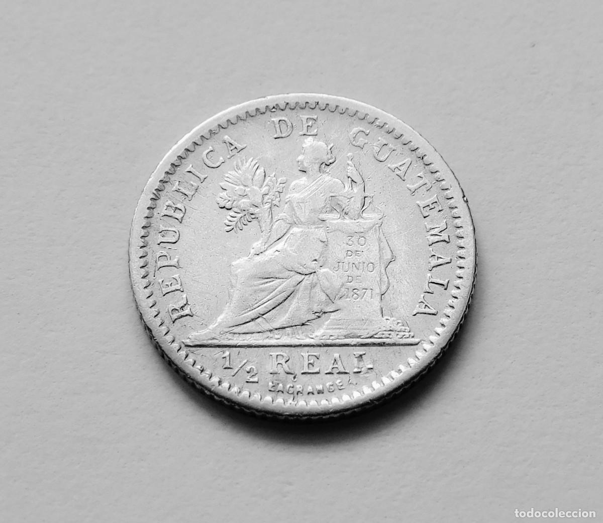 Monedas antiguas de Am&eacute;rica: GUATEMALA 1/2 REAL 1896. PLATA