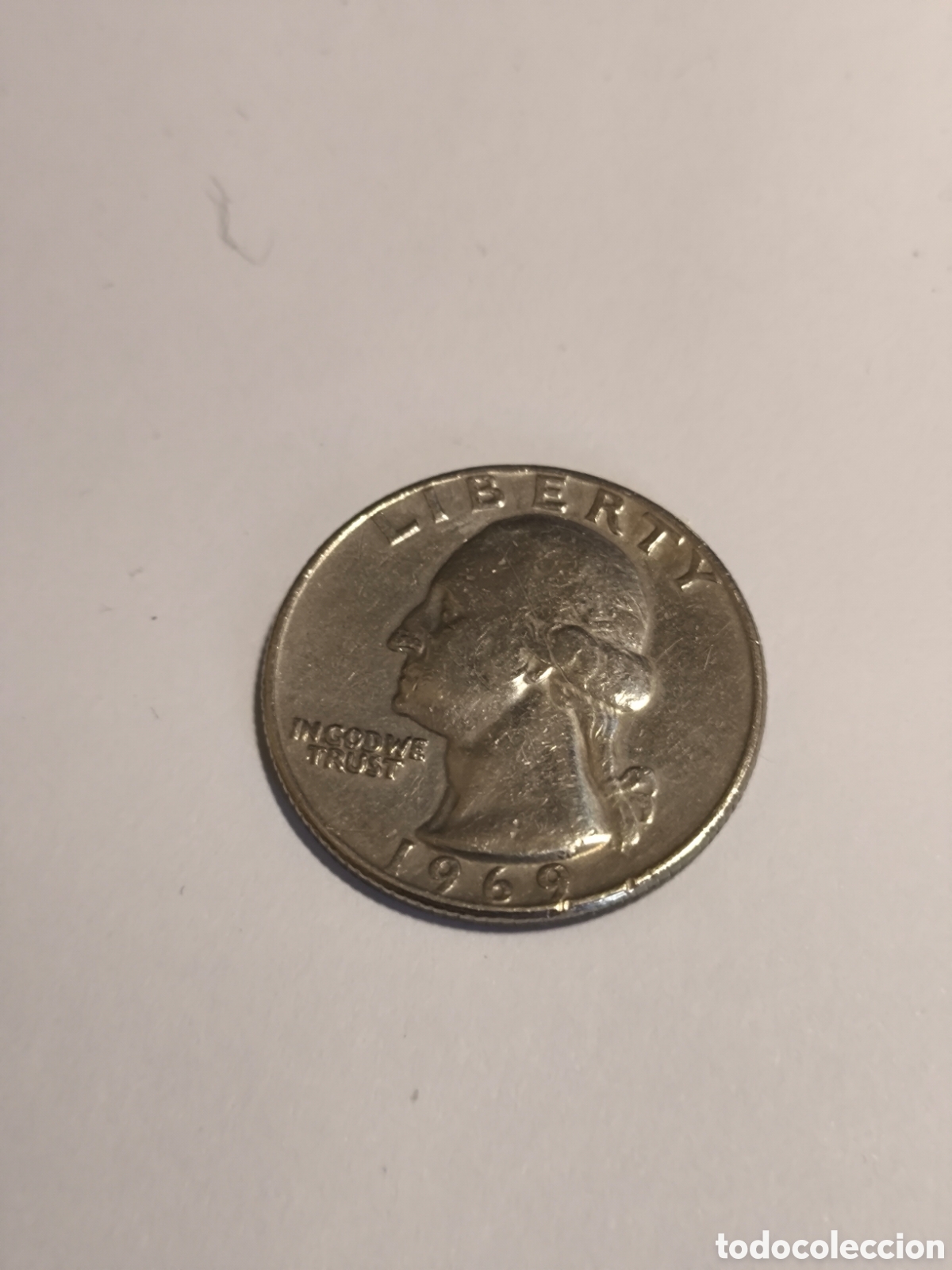 Monedas antiguas de Am&eacute;rica: 1/4 Dolar EEUU 1969 N&iacute;quel