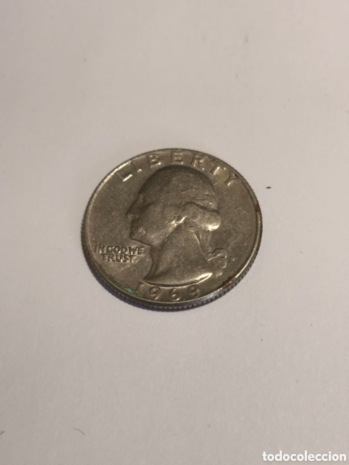 Monedas antiguas de Am&eacute;rica: 1/4 Dolar EEUU 1969 N&iacute;quel (1)