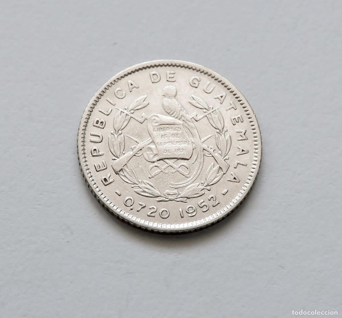 Monedas antiguas de Am&eacute;rica: GUATEMALA 5 CENTAVOS 1952. PLATA EXCELENTE