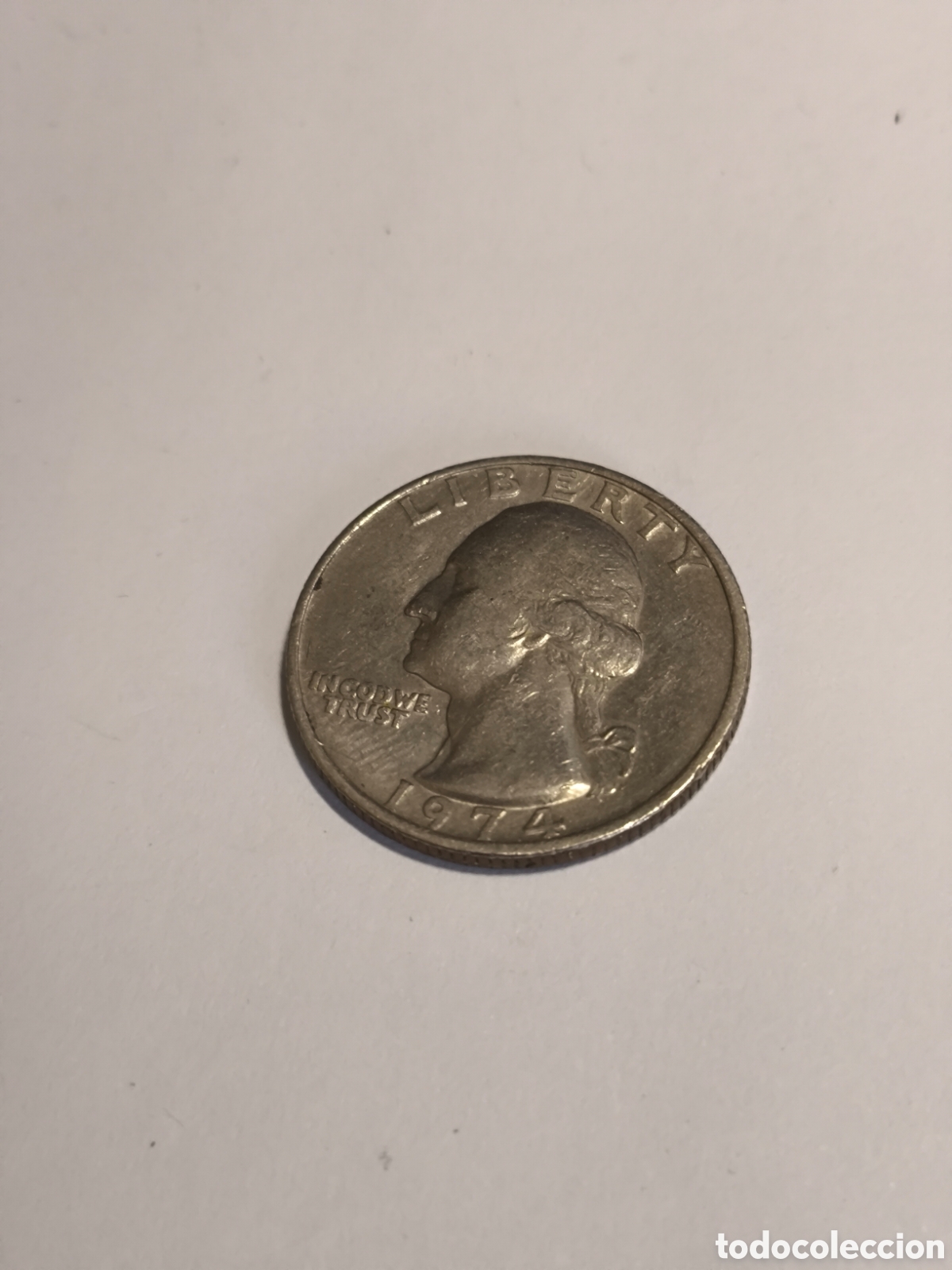 Monedas antiguas de Am&eacute;rica: 1/4 Dolar EEUU 1974 N&iacute;quel