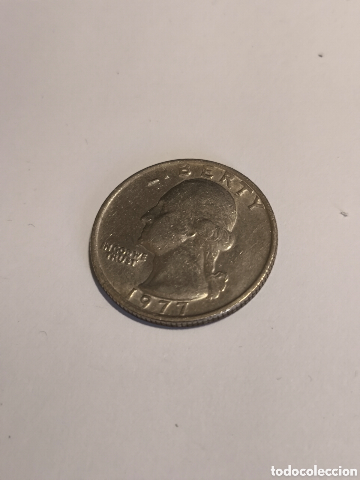 Monedas antiguas de Am&eacute;rica: 1/4 Dolar EEUU 1977 N&iacute;quel