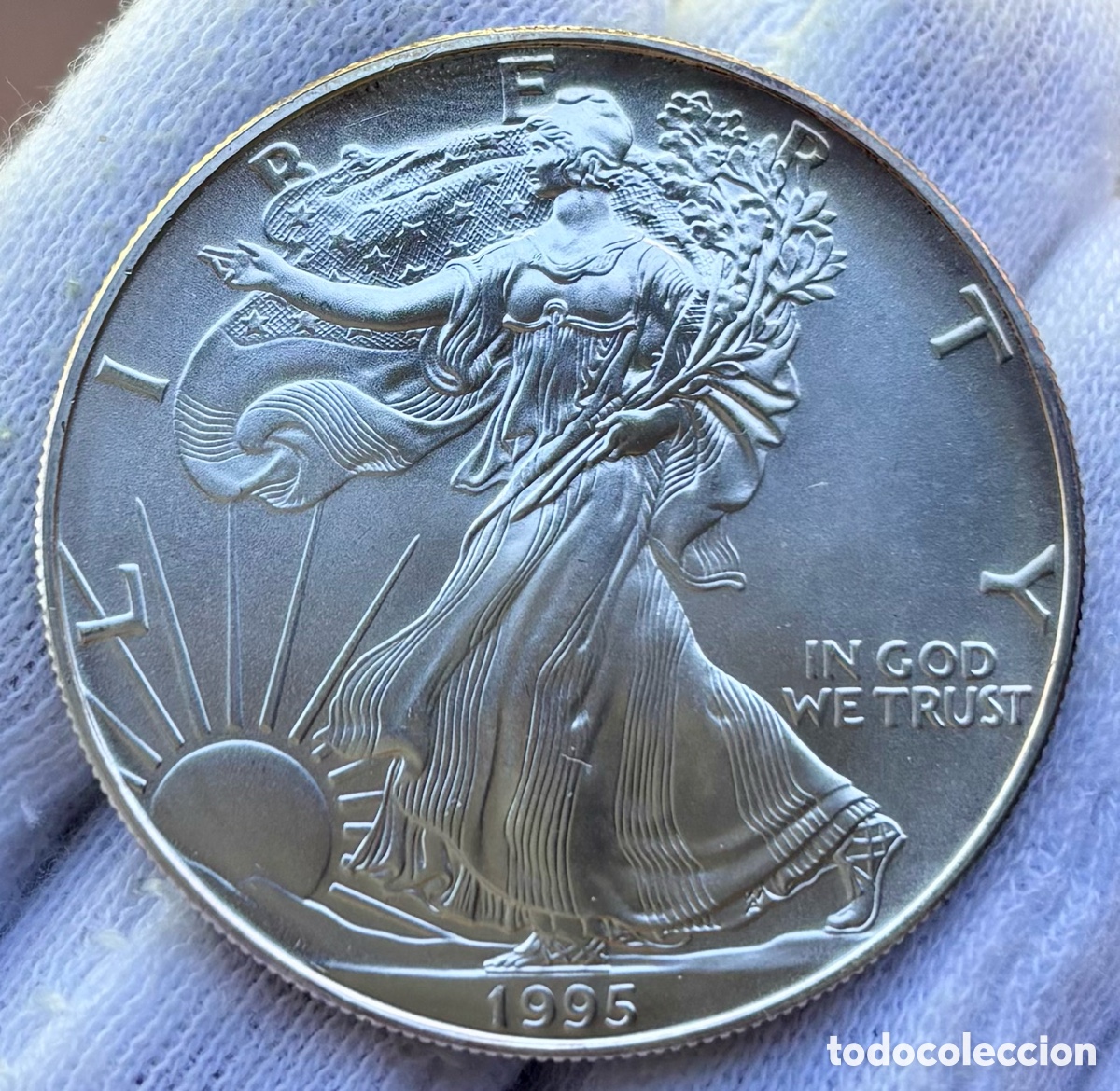 Monedas antiguas de Am&eacute;rica: ONZA PLATA USA 1 D&oacute;lar 1995 Liberty. 1 Oz 999 EEUU Estados Unidos