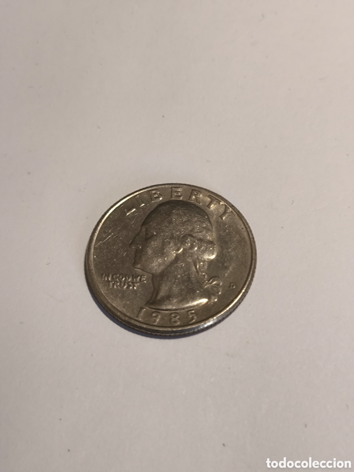 Monedas antiguas de Am&eacute;rica: 1/4 Dolar EEUU 1985 Denver N&iacute;quel