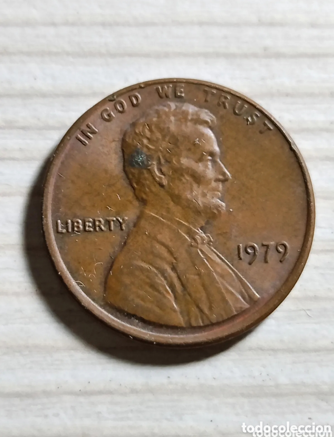 Monedas antiguas de Am&eacute;rica: Moneda de un centavo estadounidense rara USA 1979