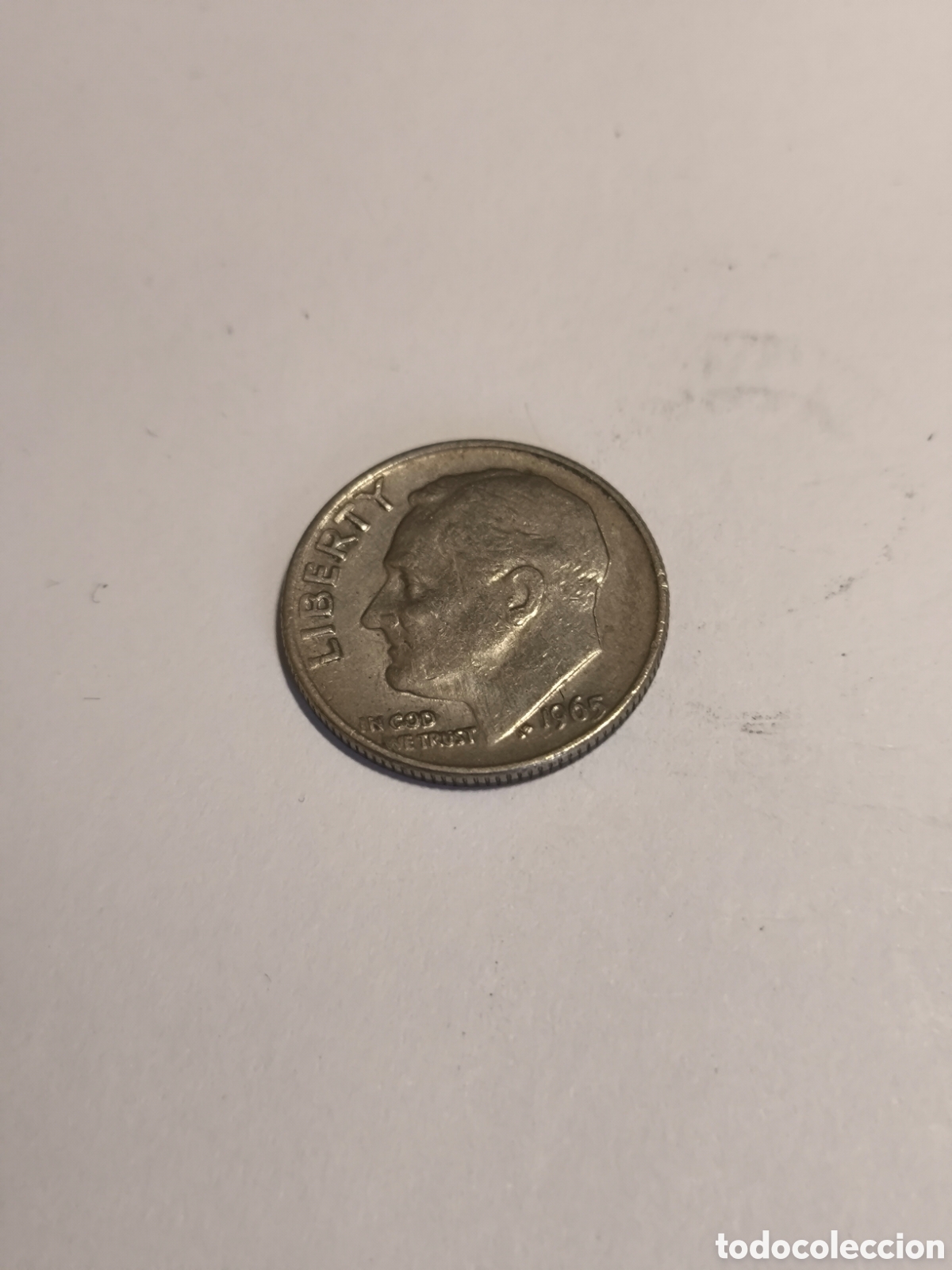 Monedas antiguas de Am&eacute;rica: 1 Dime EEUU 1965 N&iacute;quel