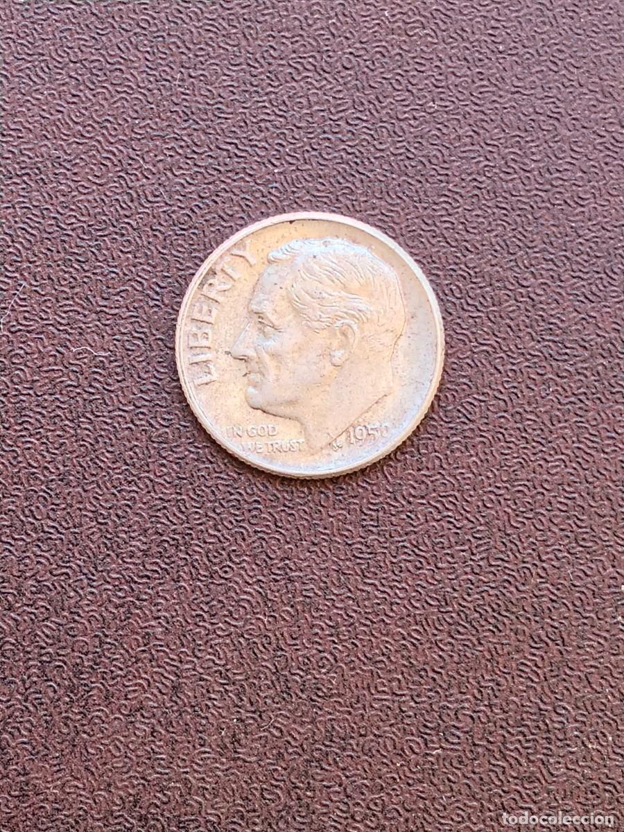 Monedas antiguas de Am&eacute;rica: MONEDA DE ONE DIME DE ESTADOS UNIDOS DEL A&Ntilde;O 1959 (SIN LETRA).DE PLATA.