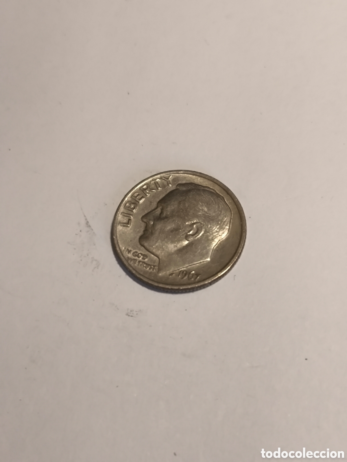 Monedas antiguas de Am&eacute;rica: 1 Dime EEUU 1967 N&iacute;quel
