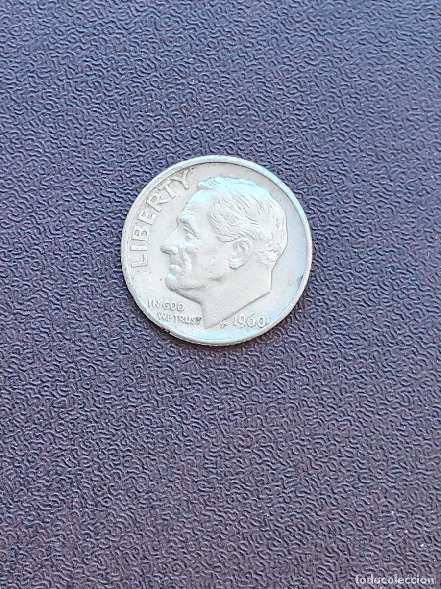 Monedas antiguas de Am&eacute;rica: MONEDA DE ONE DIME DE ESTADOS UNIDOS DEL A&Ntilde;O 1960 (CECA D).DE PLATA.