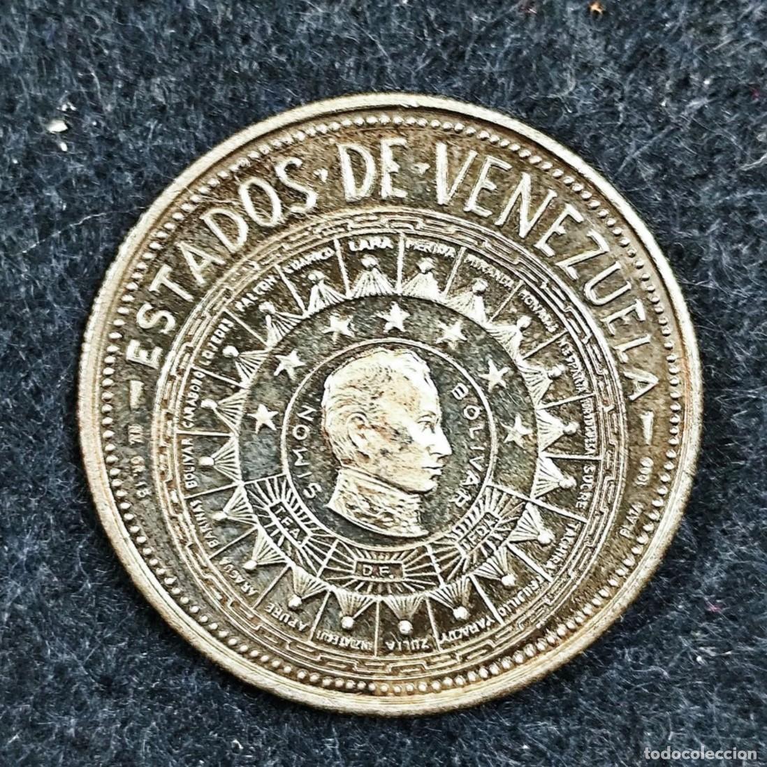 Monedas antiguas de Am&eacute;rica: MEDALLA 9 DINEROS ESTADOS DE VENEZUELA ZULIA. PLATA 24 KTES