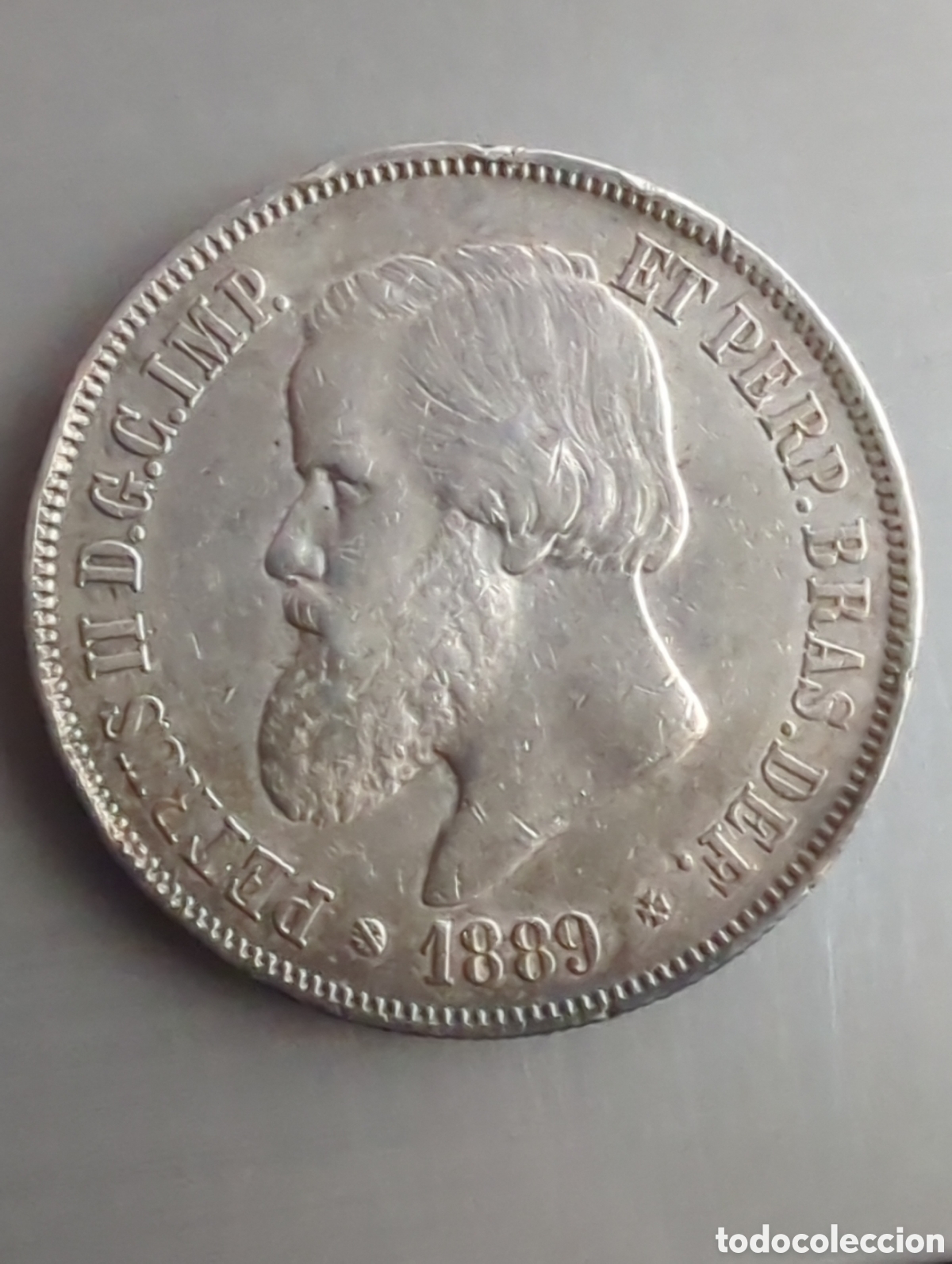 Monedas antiguas de Am&eacute;rica: Brasil 2000 reis 1889 plata