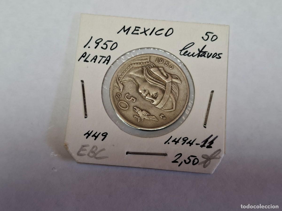 Monedas antiguas de Am&eacute;rica: 50 CENTAVOS de PLATA de 1950 KM 449 MEXICO en EBC