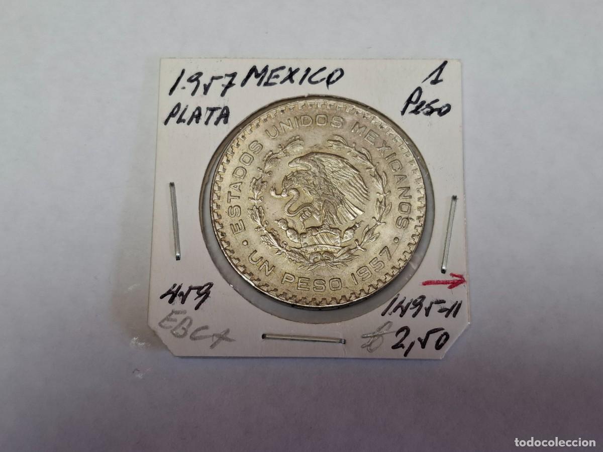Monedas antiguas de Am&eacute;rica: 50 CENTAVOS de PLATA de 1957 KM 459 MEXICO en EBC+