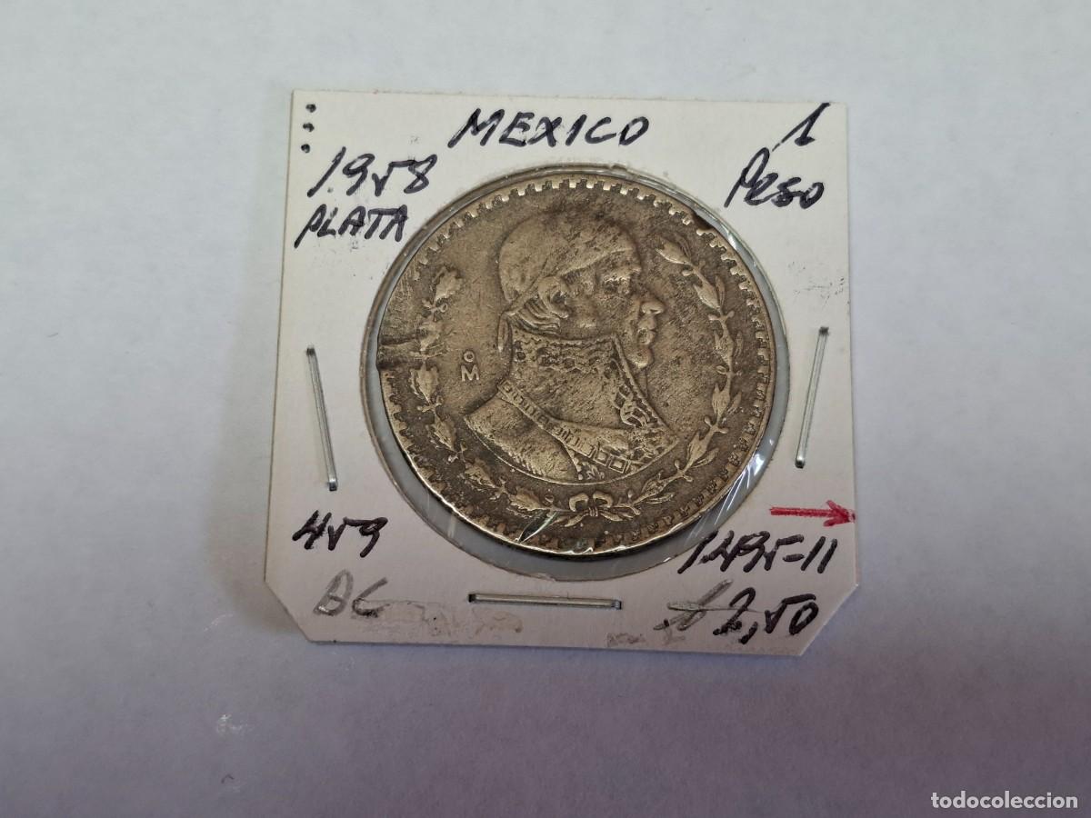 Monedas antiguas de Am&eacute;rica: 1 PESO de PLATA de 1958 KM 459 MEXICO en BC