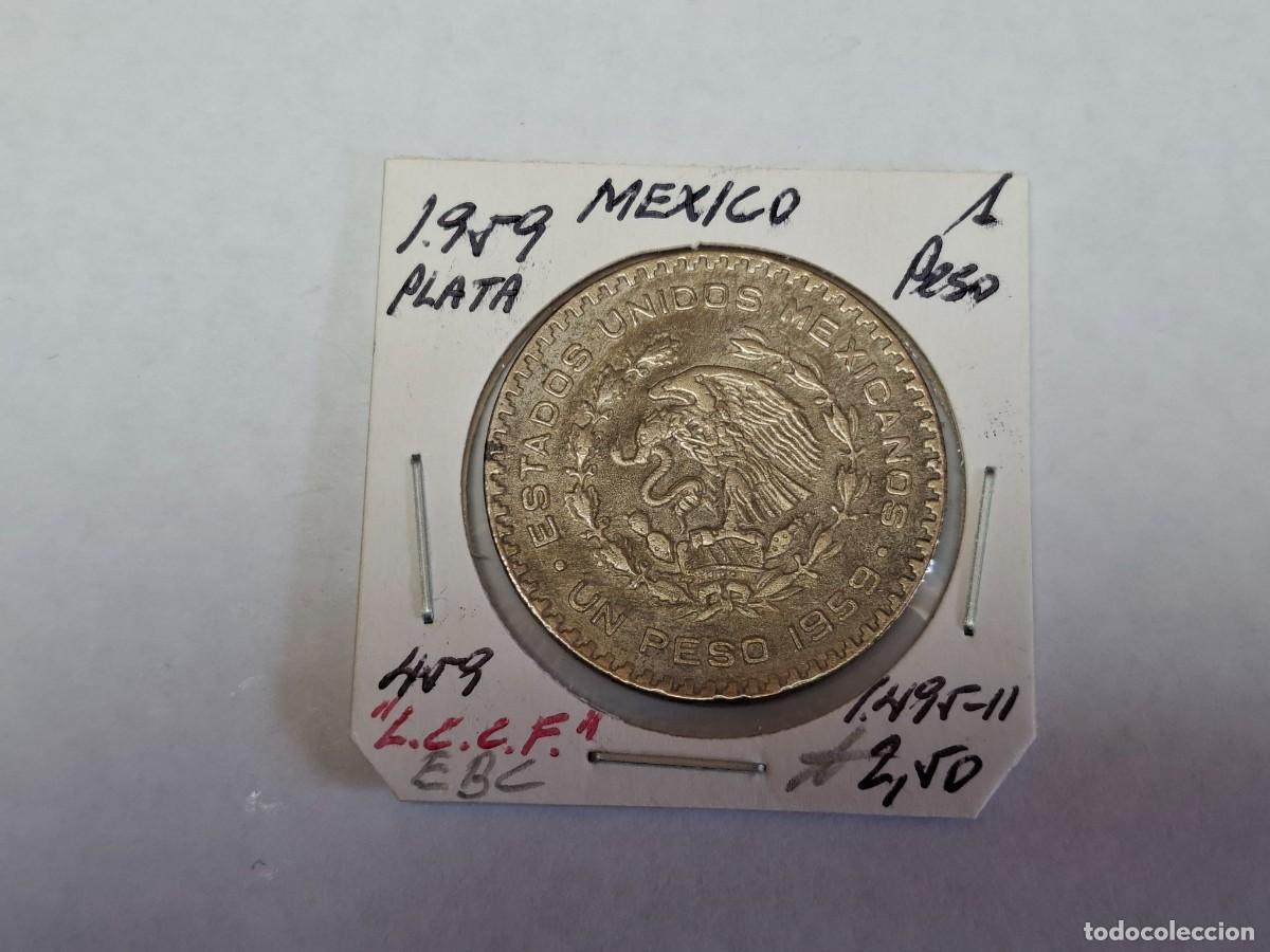 Monedas antiguas de Am&eacute;rica: 1 PESO de PLATA de 1959 KM 459 MEXICO en EBC