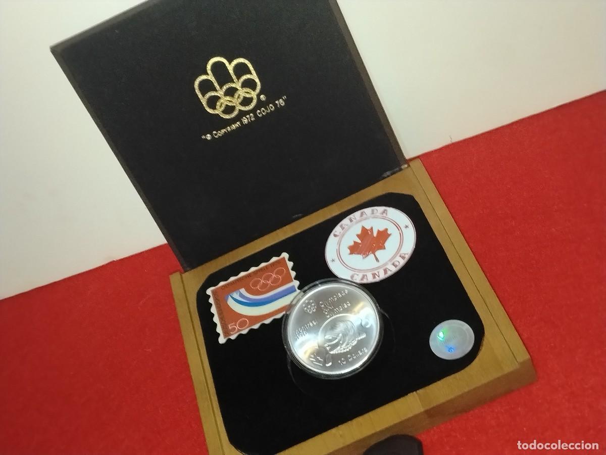Monedas antiguas de Am&eacute;rica: MONEDA DE PLATA CANAD&Aacute; 10 D&Oacute;LARES DE LOS JUEGOS OLIMPICOS DE MONTREAL 1976(48,6 GRAMOS.)