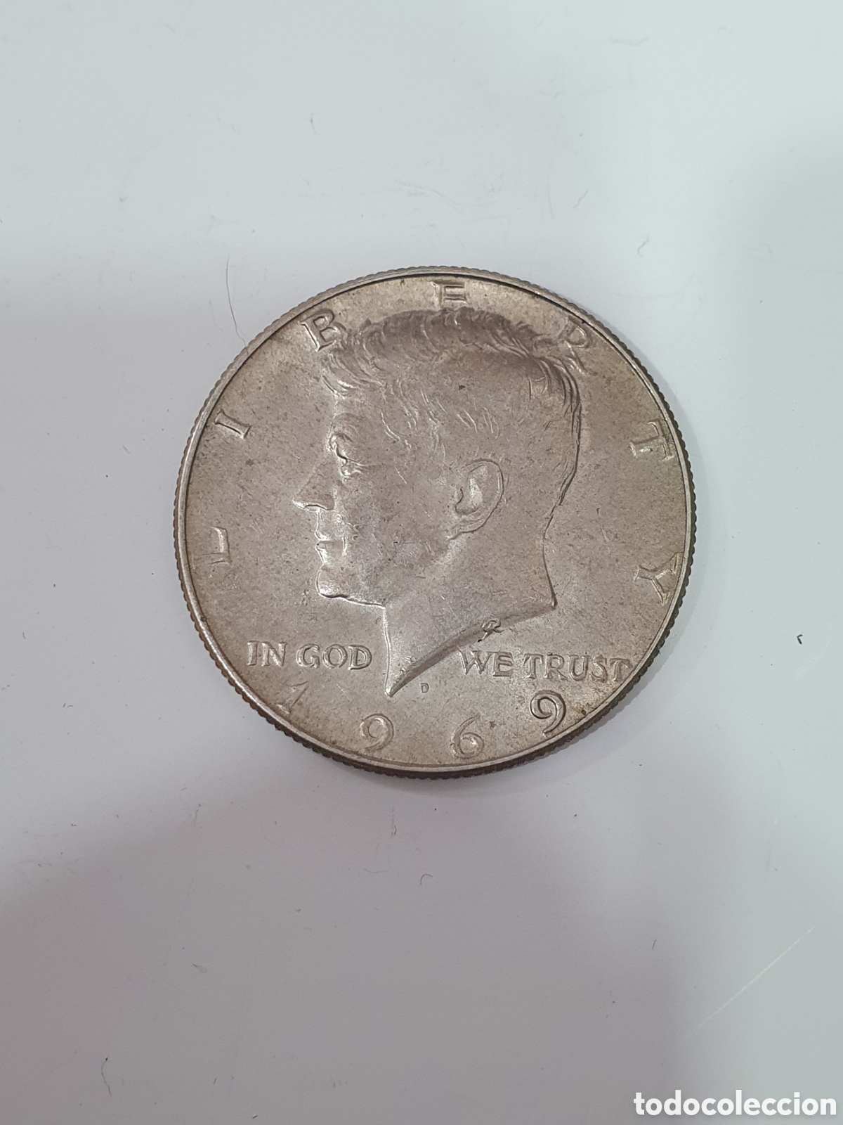 Monedas antiguas de Am&eacute;rica: Moneda plata medio dolar half dollar 1969. (L128)